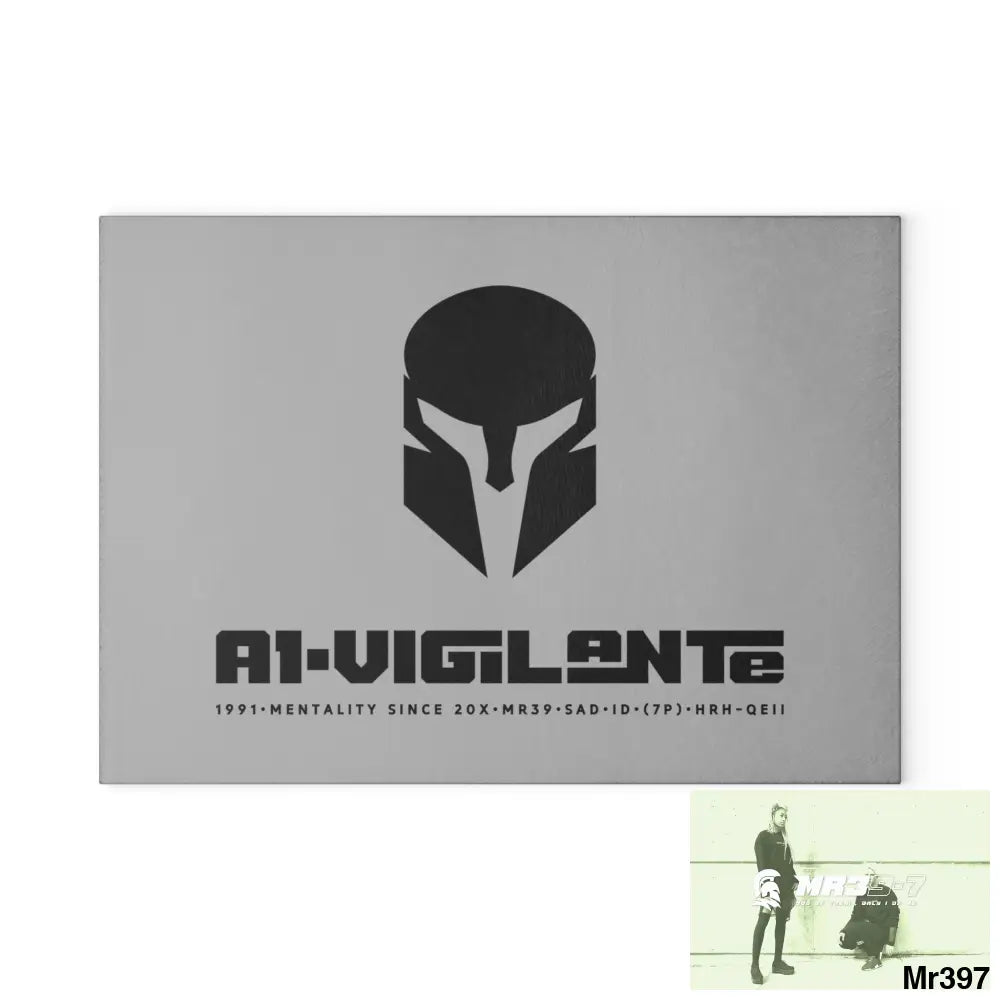 A1- Vigilante Sparta Glass Cutting Board Home Decor