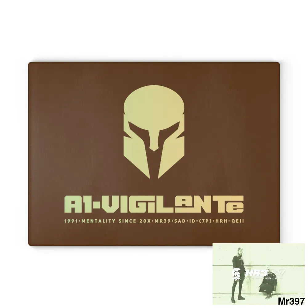 A1- Vigilante -Sparta Glass Cutting Board Home Decor