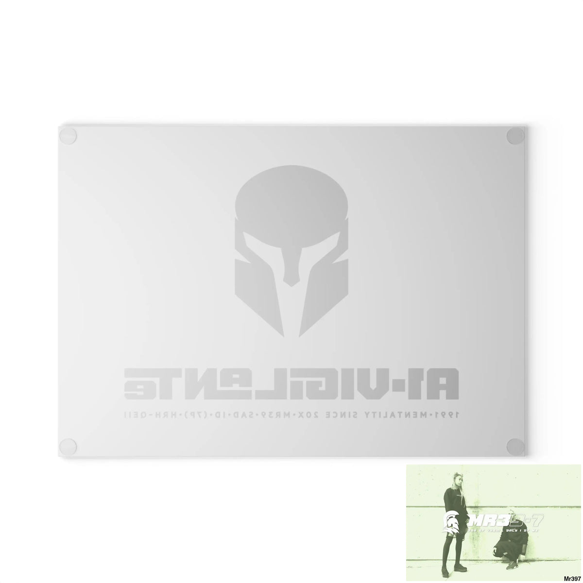 A1- Vigilante Sparta Glass Cutting Board Home Decor