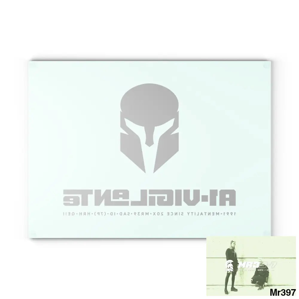 A1- Vigilante Sparta Glass Cutting Board Home Decor