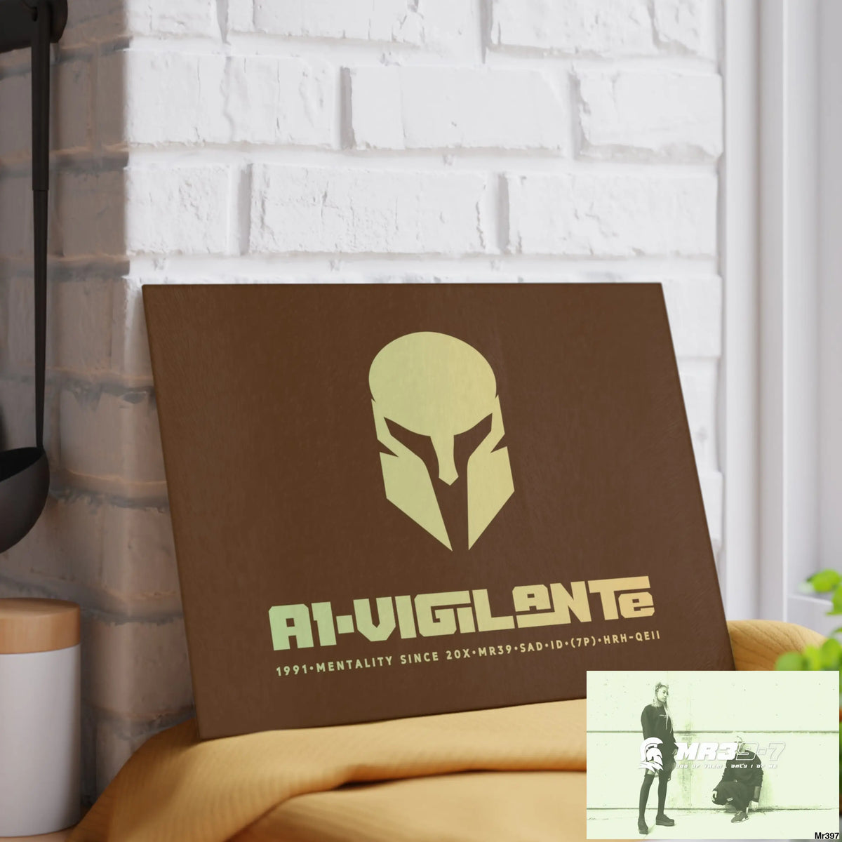 A1- Vigilante -Sparta Glass Cutting Board Home Decor