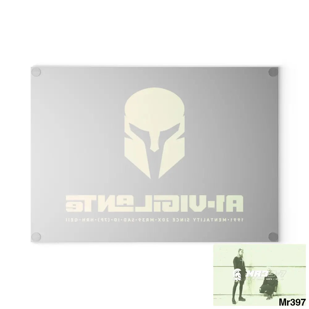 A1- Vigilante -Sparta Glass Cutting Board Home Decor