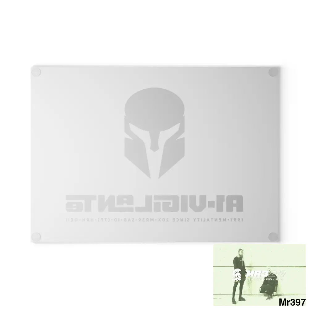A1- Vigilante Sparta Glass Cutting Board Home Decor