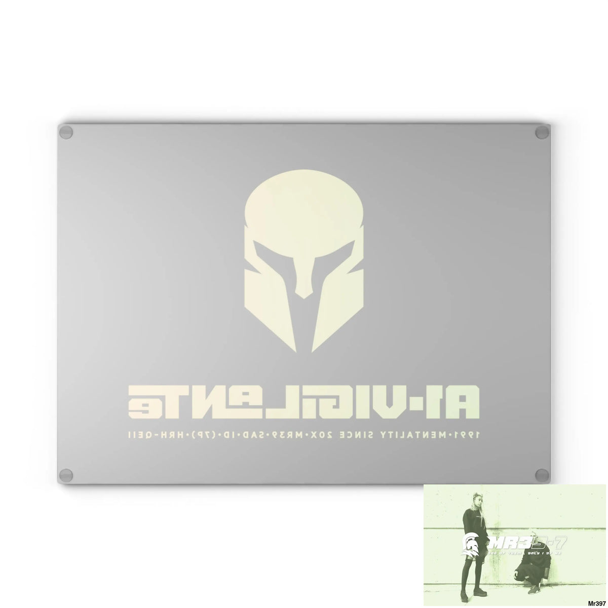 A1- Vigilante -Sparta Glass Cutting Board Home Decor
