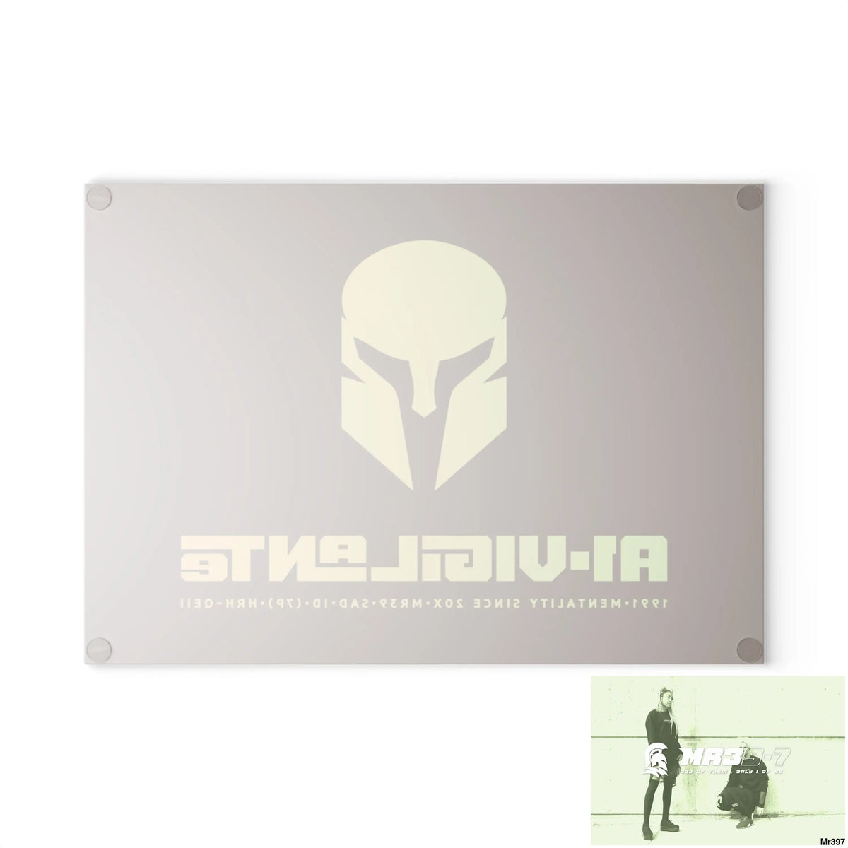 A1- Vigilante -Sparta Glass Cutting Board Home Decor
