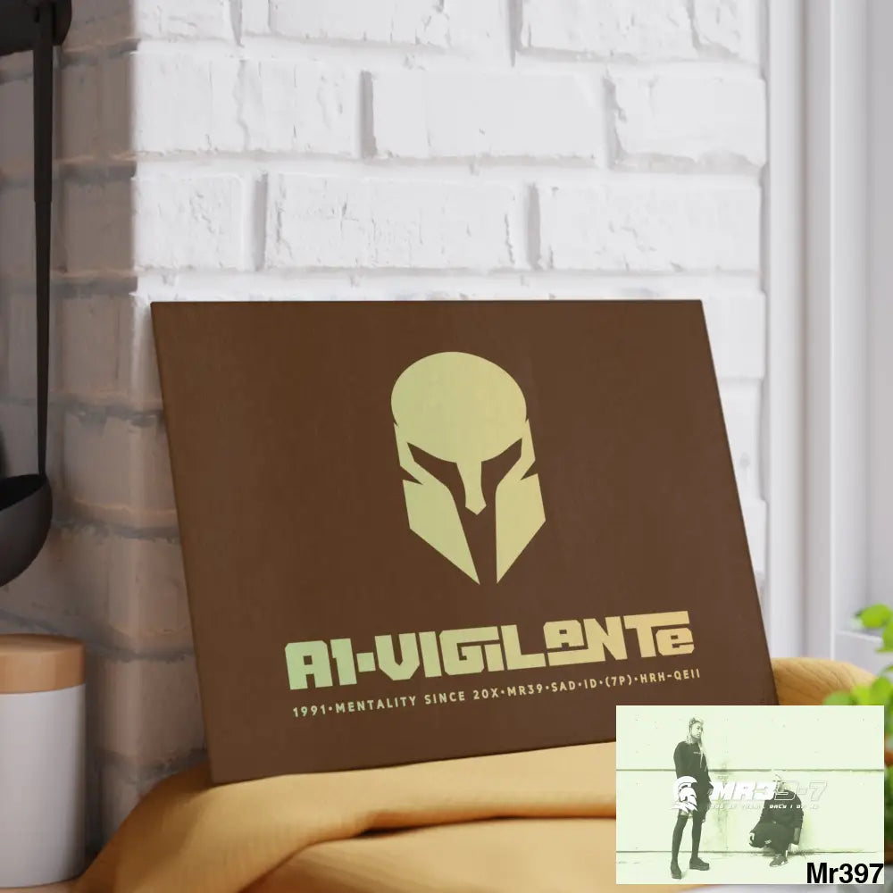 A1- Vigilante -Sparta Glass Cutting Board Home Decor