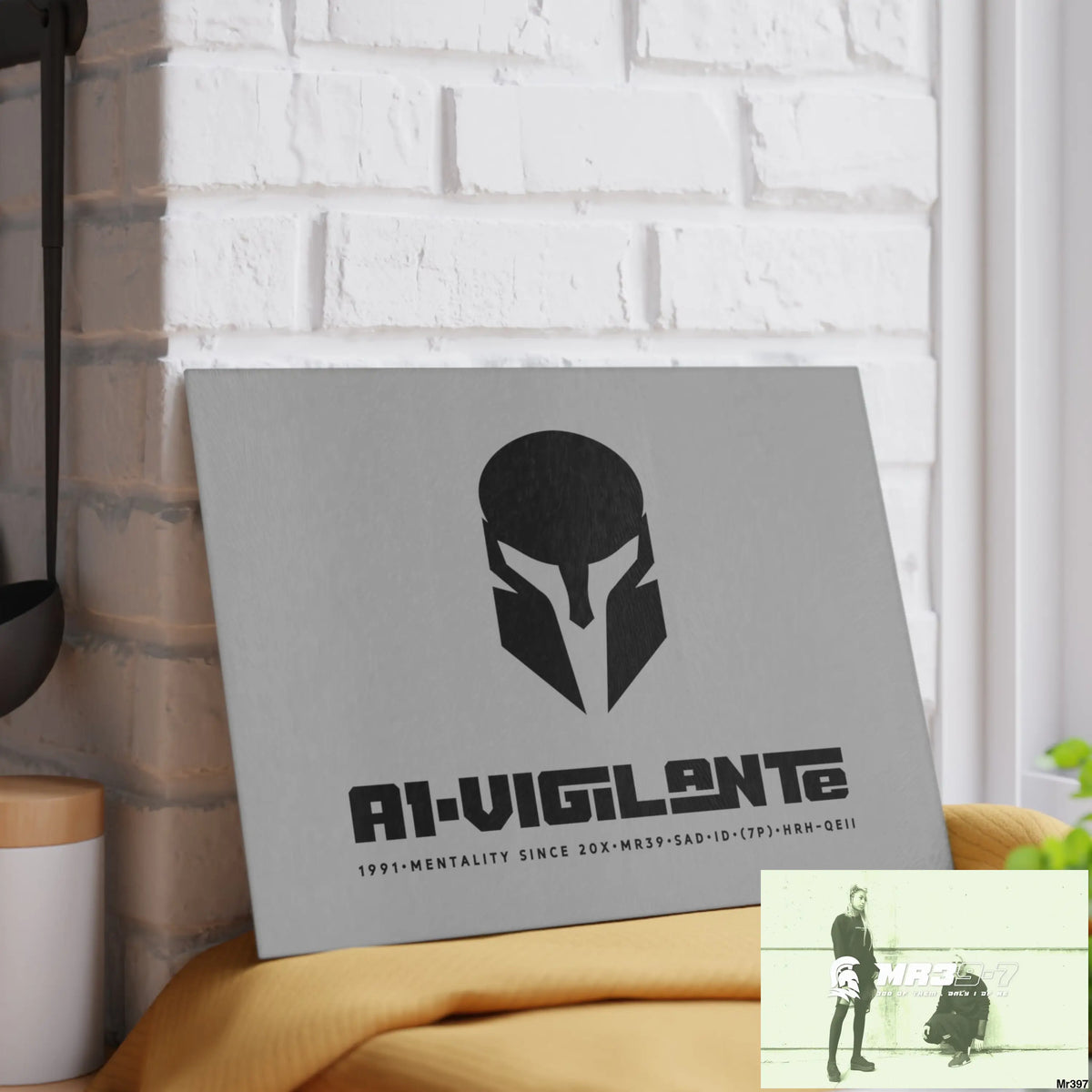 A1- Vigilante Sparta Glass Cutting Board Home Decor