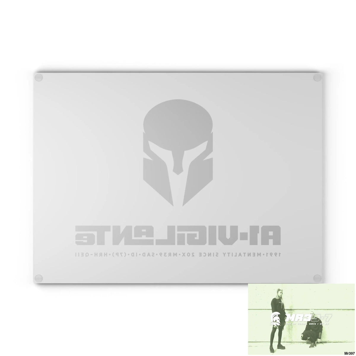 A1- Vigilante Sparta Glass Cutting Board Home Decor