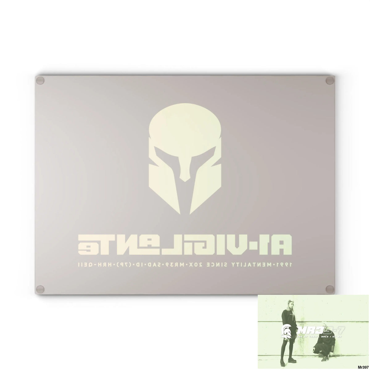 A1- Vigilante -Sparta Glass Cutting Board Home Decor