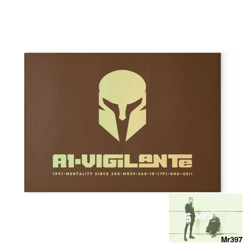 A1- Vigilante -Sparta Glass Cutting Board Home Decor