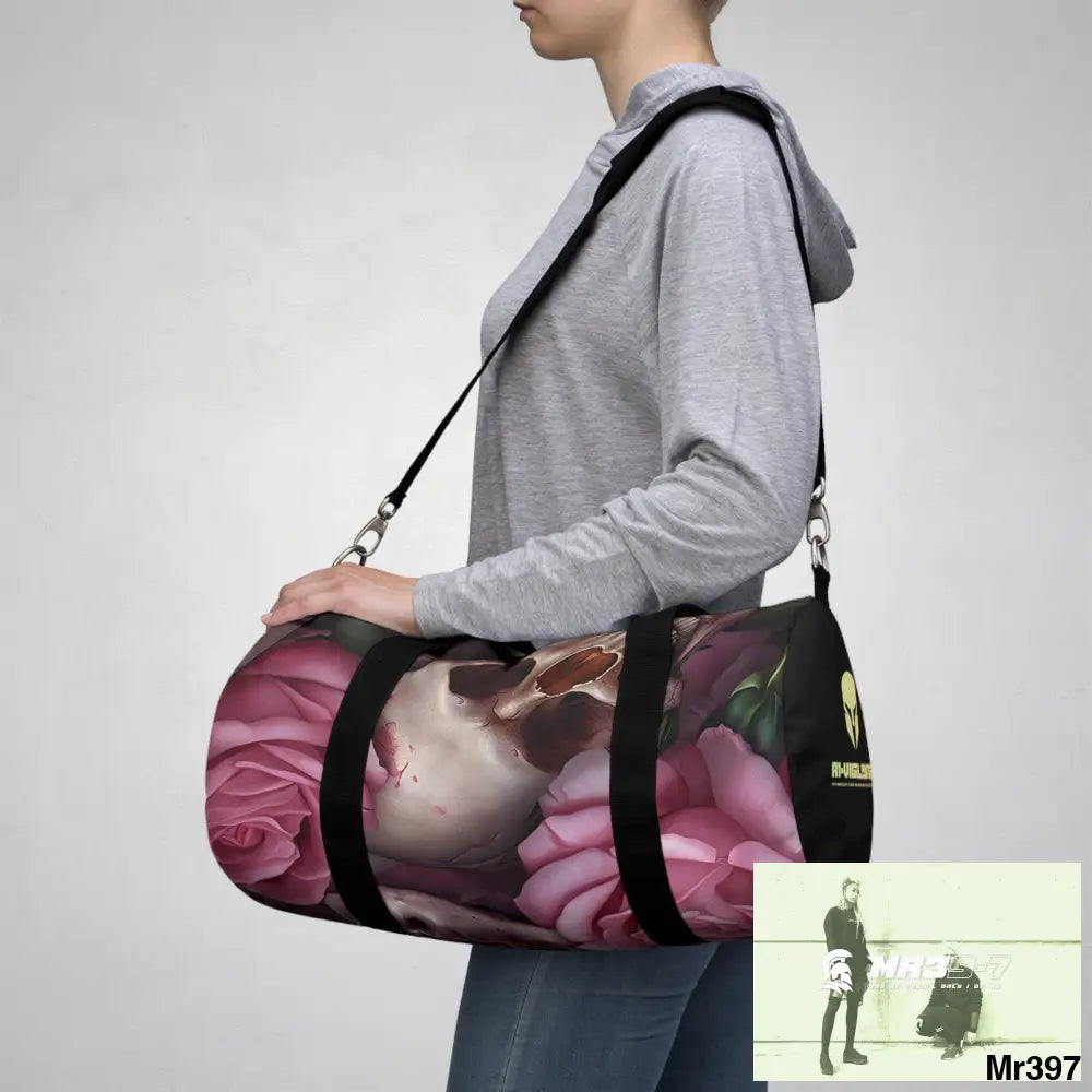 A1-Vigilante Sparta Gothic Skulls & Roses Duffel Bag Bags