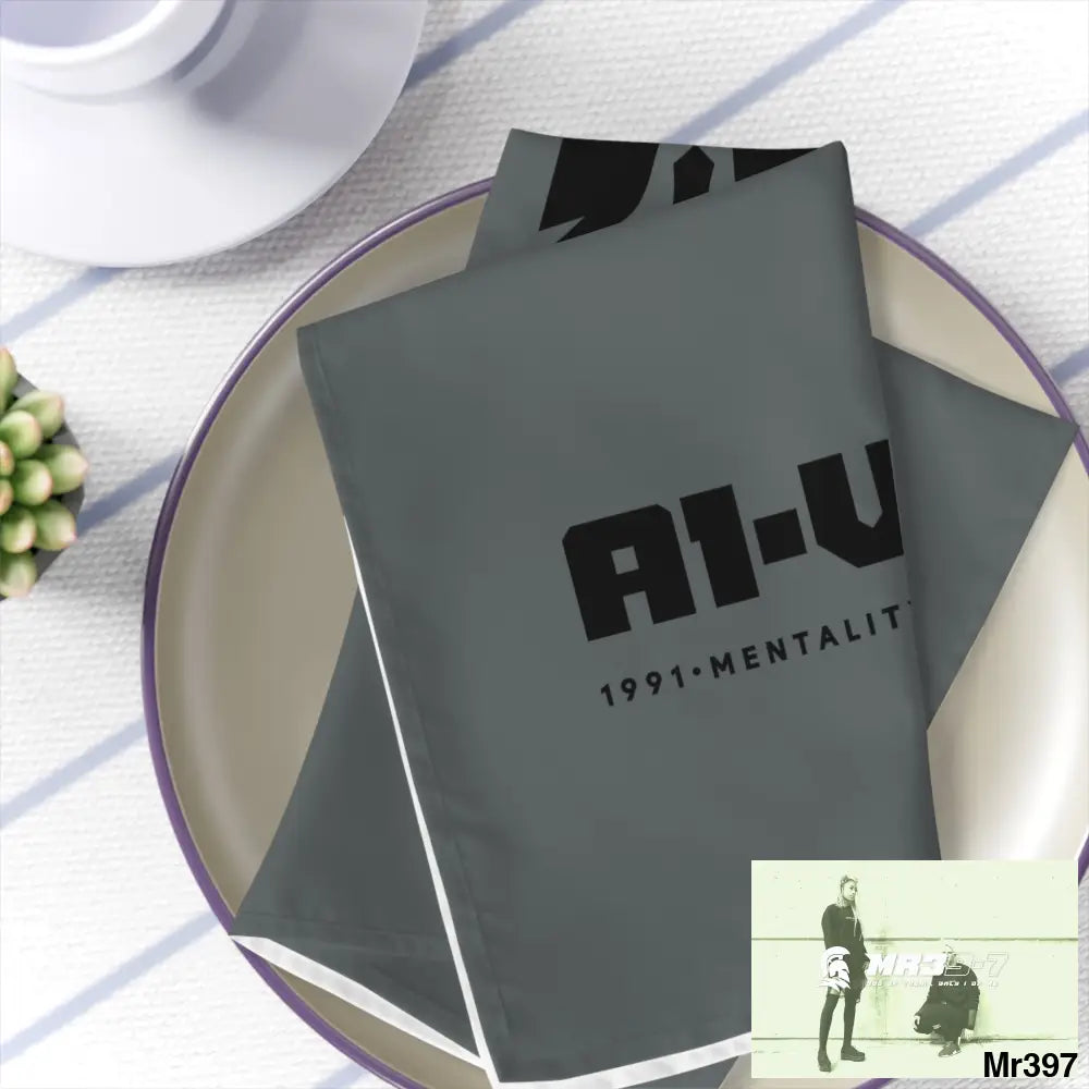 A1-Vigilante Sparta Gothic Skulls & Roses Napkins 4-piece set / White / 19’’ × 19’’ Accessories