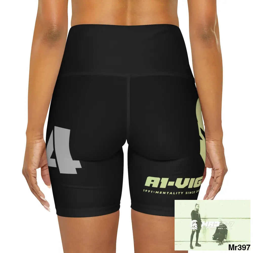 A1 Vigilante Sparta High Waisted Yoga Shorts (AOP) All Over Prints