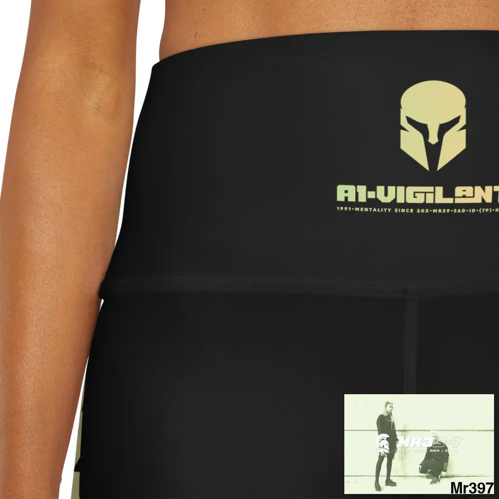 A1 Vigilante Sparta High Waisted Yoga Shorts (AOP) All Over Prints