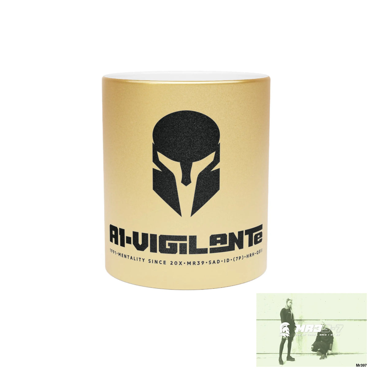 A1-Vigilante Sparta #I7MI6A1London Metallic Mug (Silver\Gold) 11oz / Gold Mug