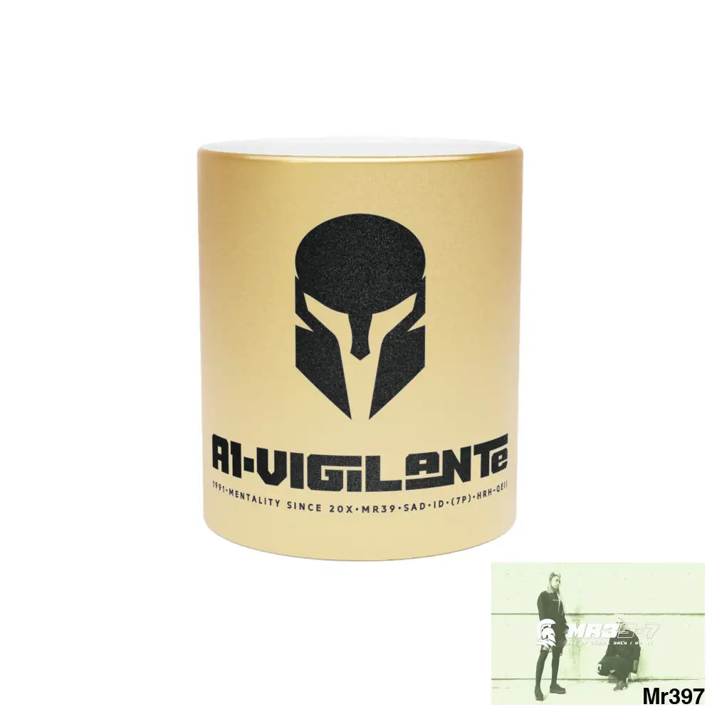 A1-Vigilante Sparta #I7MI6A1London Metallic Mug (Silver\Gold) 11oz / Gold Mug