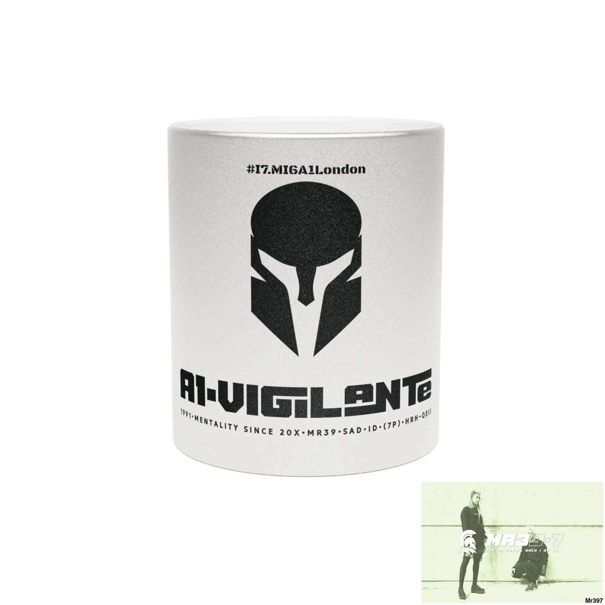 A1-Vigilante Sparta #I7MI6A1London Metallic Mug (Silver\Gold) 11oz / Silver Mug