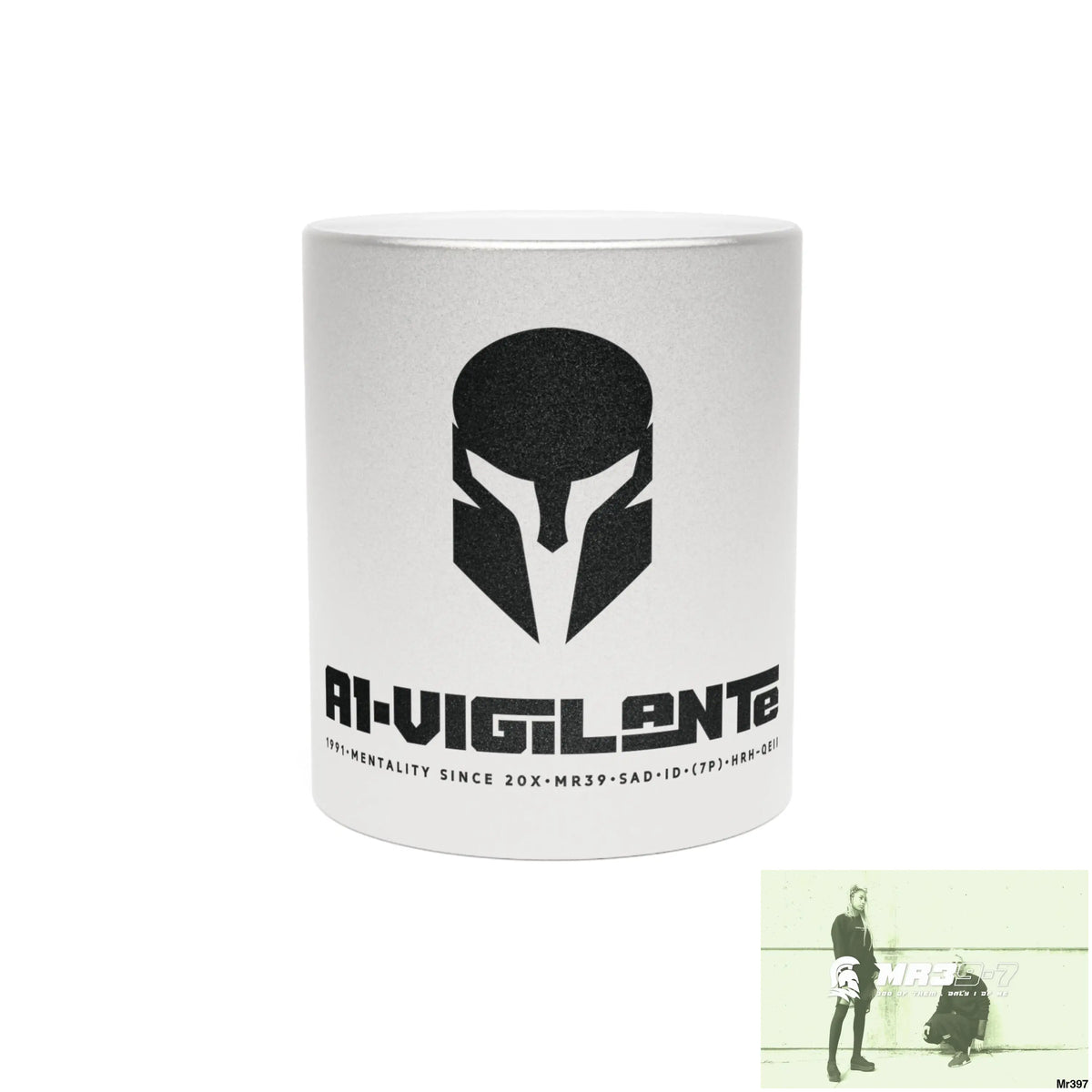 A1-Vigilante Sparta #I7MI6A1London Metallic Mug (Silver\Gold) 11oz / Silver Mug