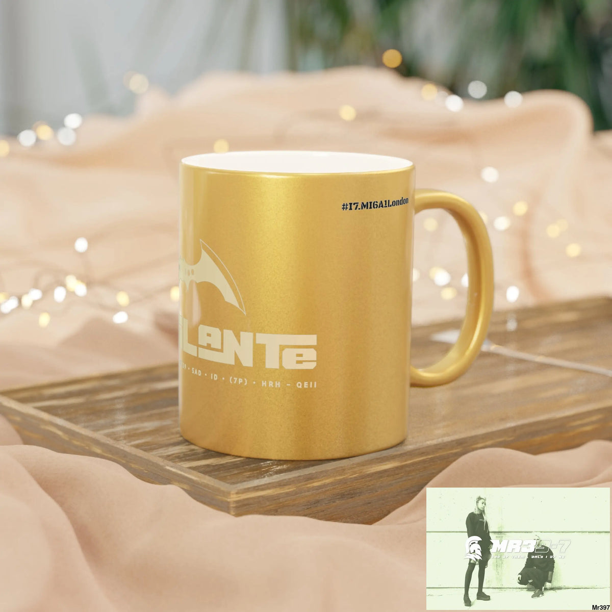 A1-Vigilante Sparta #I7MI6A1London Metallic Mug (Silver\Gold) 11oz / Gold Mug