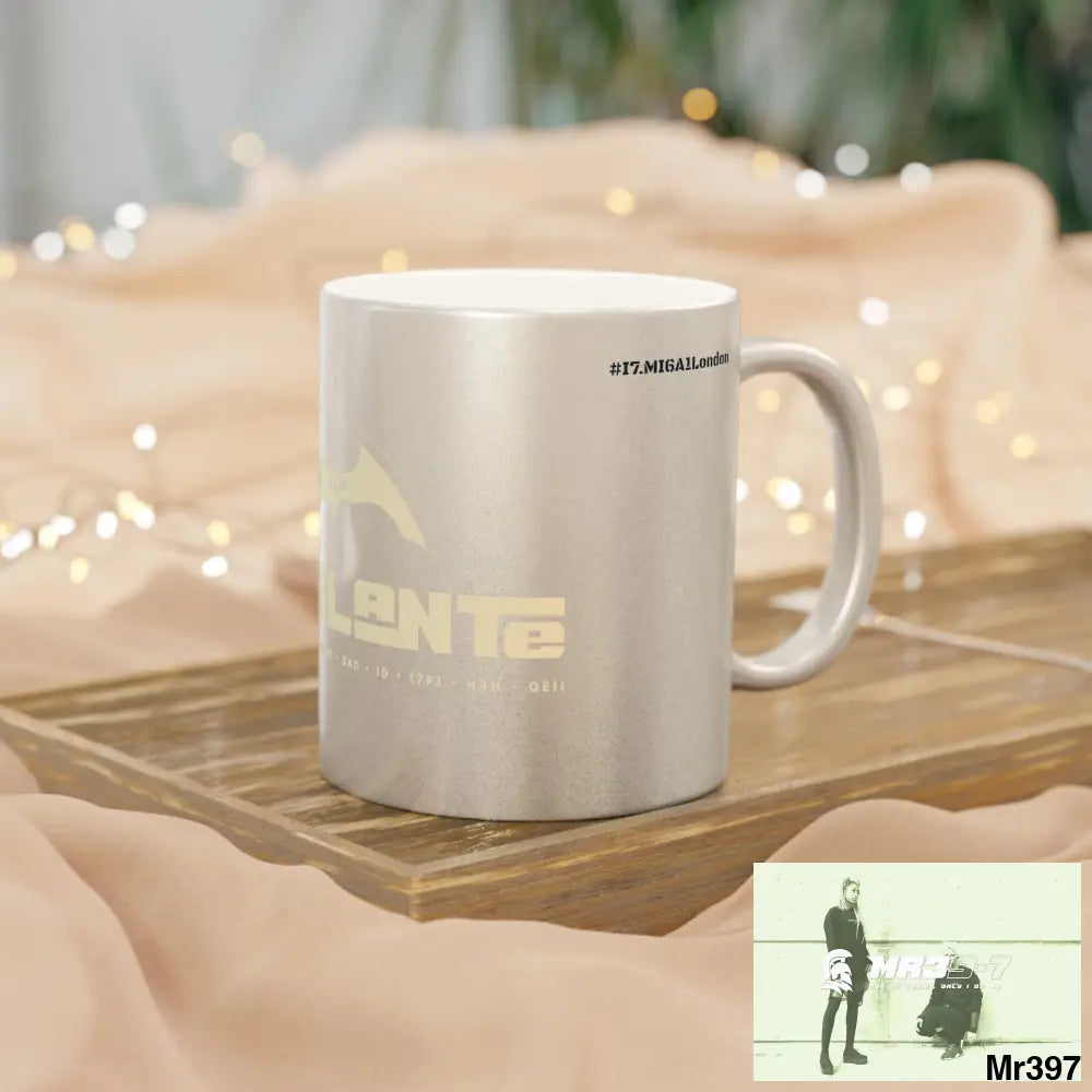 A1-Vigilante Sparta #I7MI6A1London Metallic Mug (Silver\Gold) 11oz / Silver Mug