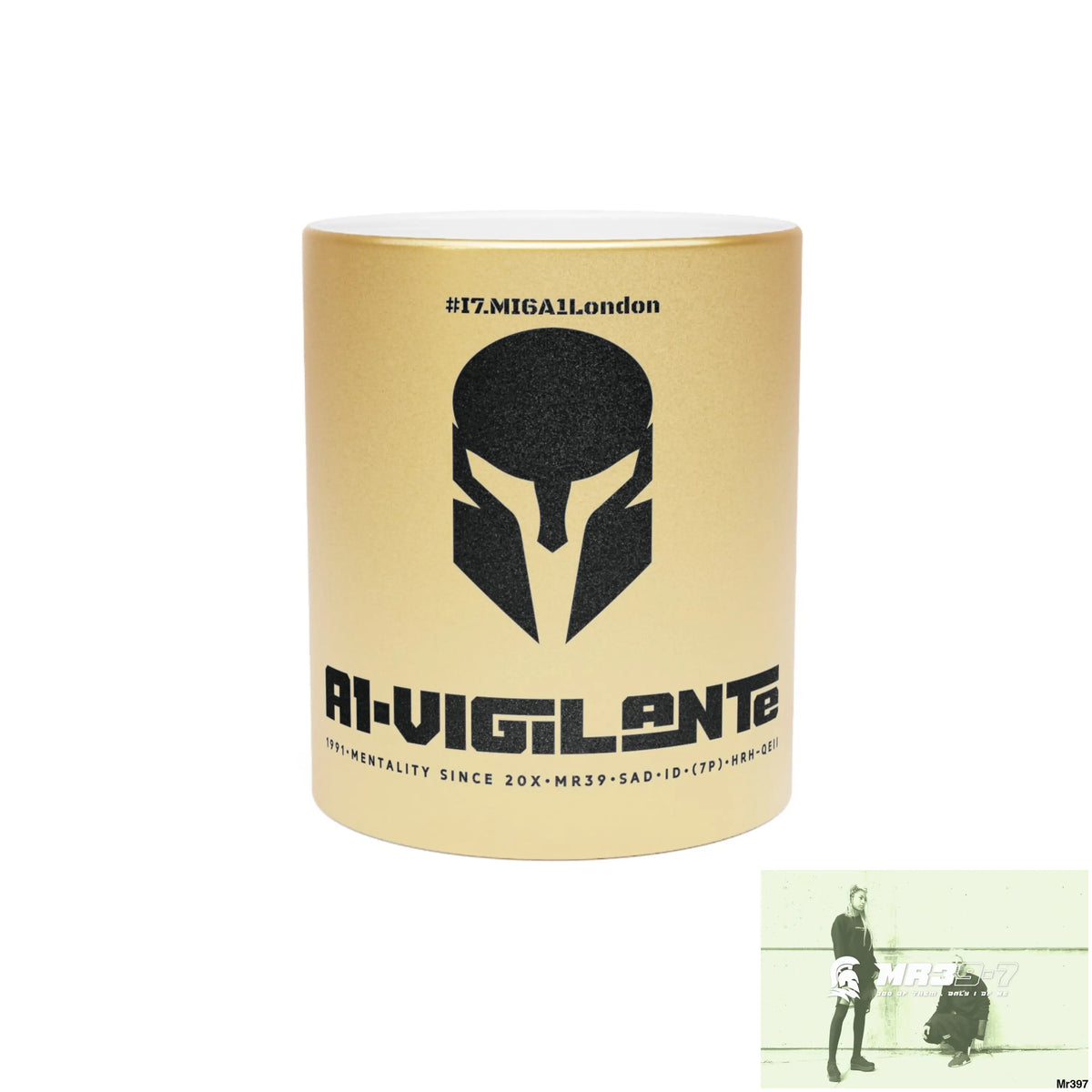 A1-Vigilante Sparta #I7MI6A1London Metallic Mug (Silver\Gold) 11oz / Gold Mug