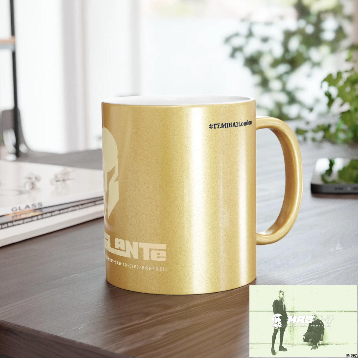A1-Vigilante Sparta #I7MI6A1London Metallic Mug (Silver\Gold) 11oz / Gold Mug