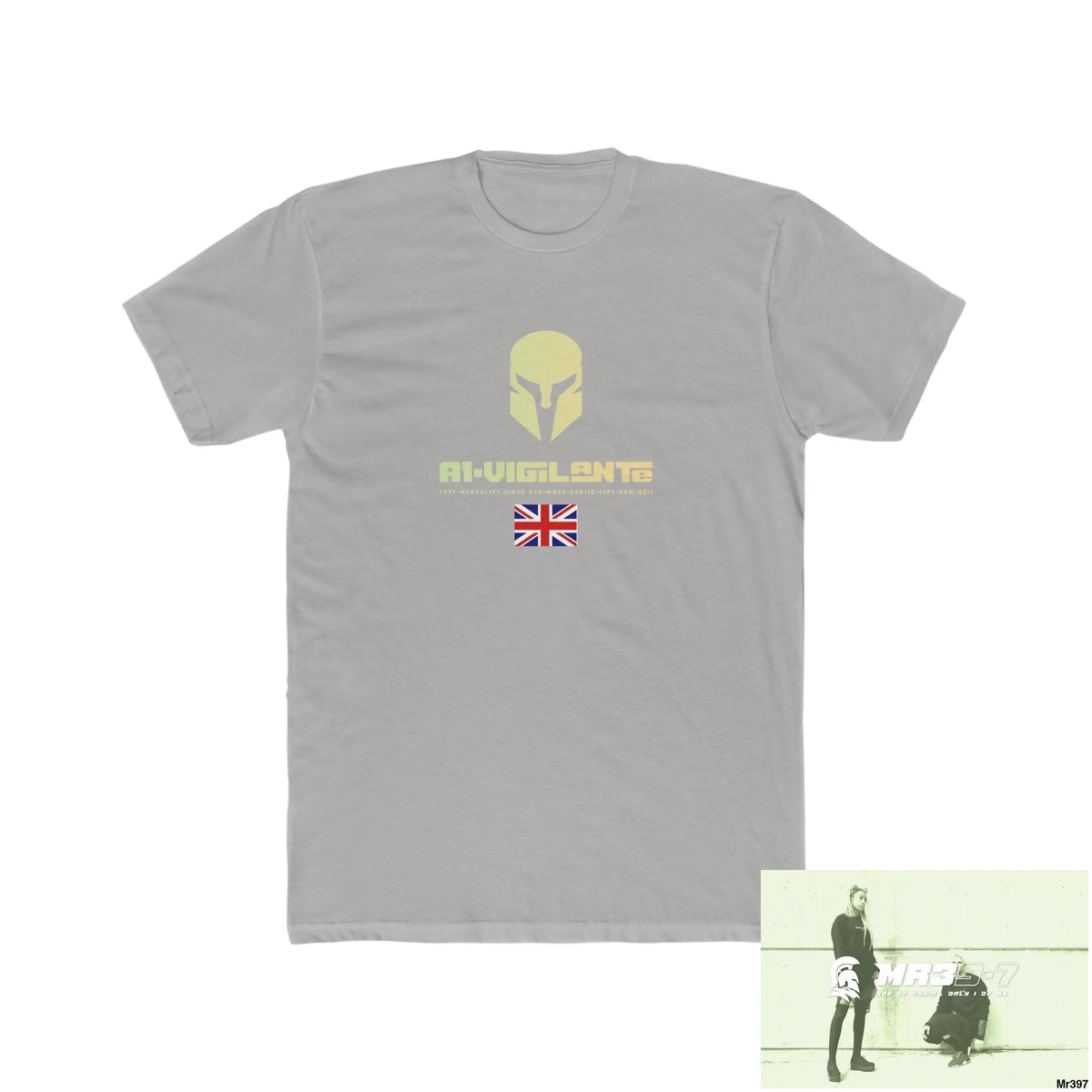 A1-Vigilante Sparta Kenya 2015 Men’s Cotton Crew Tee Solid Light Grey / S T-Shirt