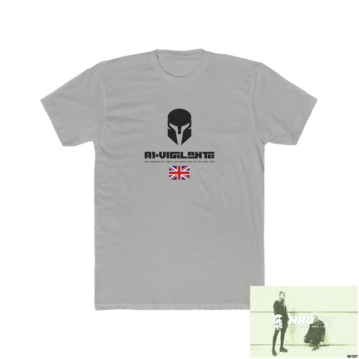 A1-Vigilante Sparta Kenya 2015 Men’s Cotton Crew Tee Solid Light Grey / S T-Shirt
