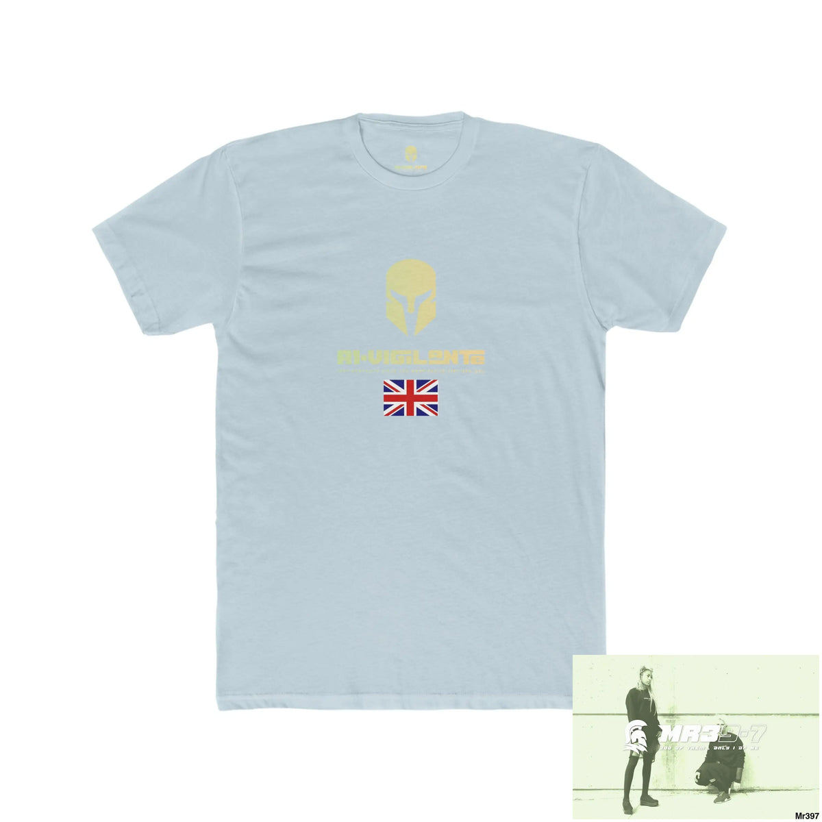 A1-Vigilante Sparta Kenya 2015 Mombasa Airport Men’s Cotton Crew Tee Solid Light Blue / S T-Shirt