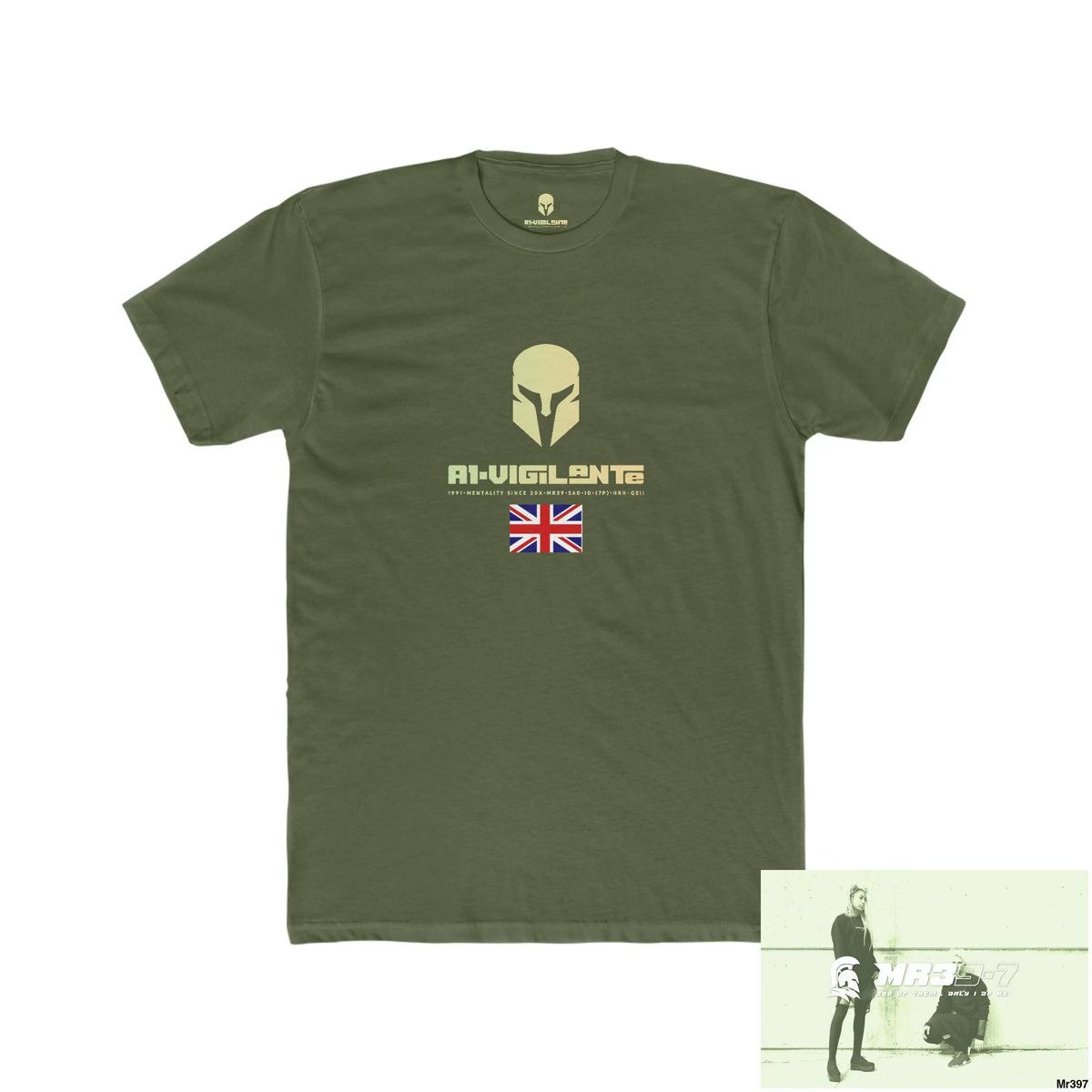 A1-Vigilante Sparta Kenya 2015 Mombasa Airport Men’s Cotton Crew Tee Solid Military Green / XS T-Shirt