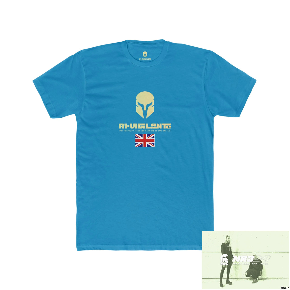 A1-Vigilante Sparta Kenya 2015 Mombasa Airport Men’s Cotton Crew Tee Solid Turquoise / S T-Shirt