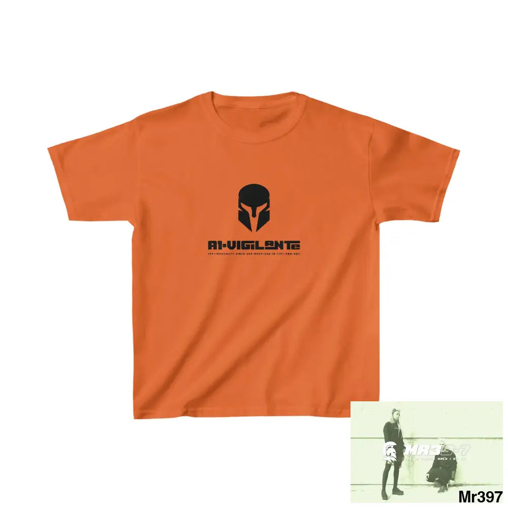 A1-Vigilante Sparta - Kids Heavy Cotton™ Tee S / Orange Kids clothes