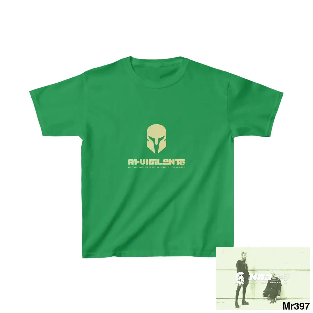 A1-Vigilante -Sparta Kids Heavy Cotton™ Tee XS / Irish Green Kids clothes