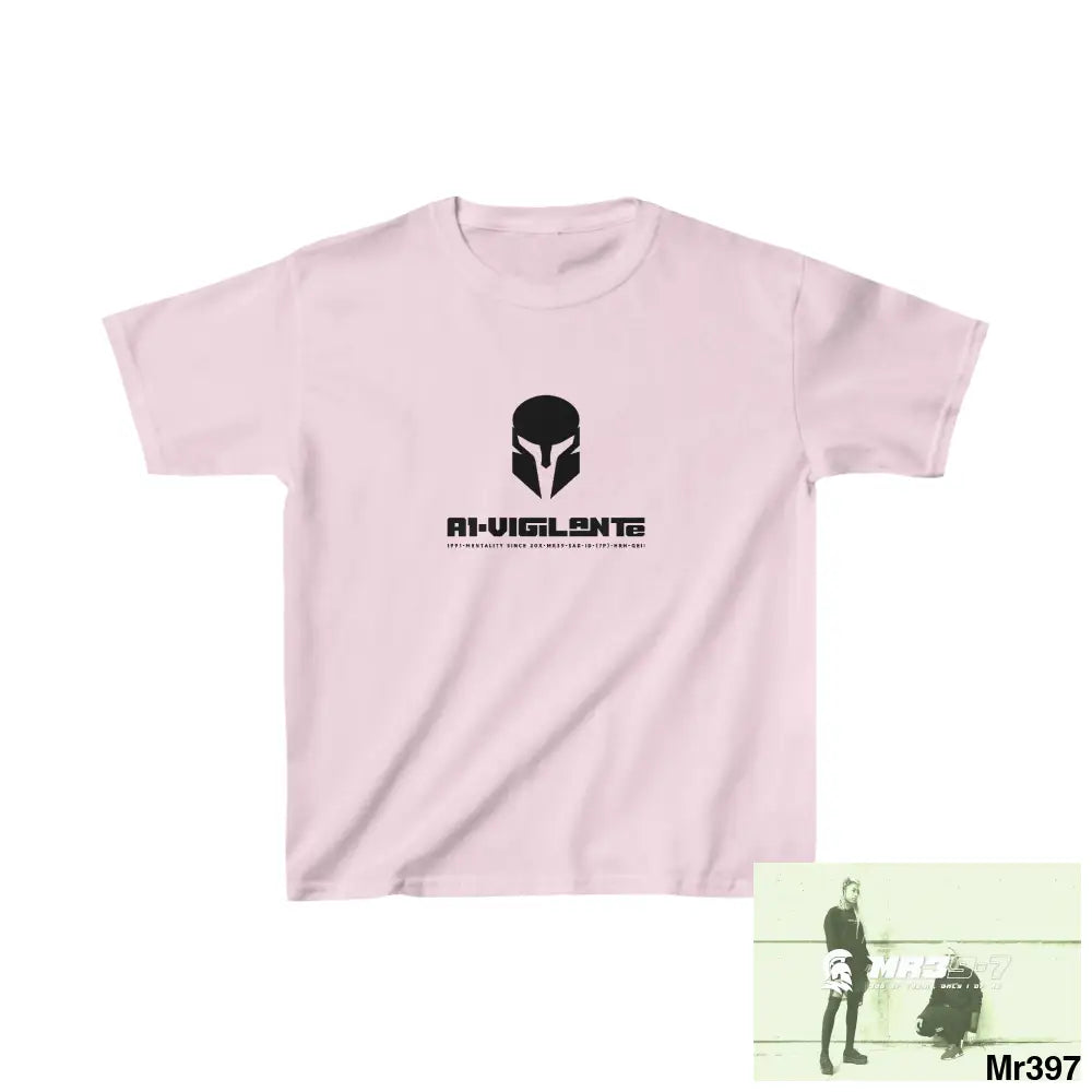 A1-Vigilante Sparta - Kids Heavy Cotton™ Tee XS / Light Pink Kids clothes