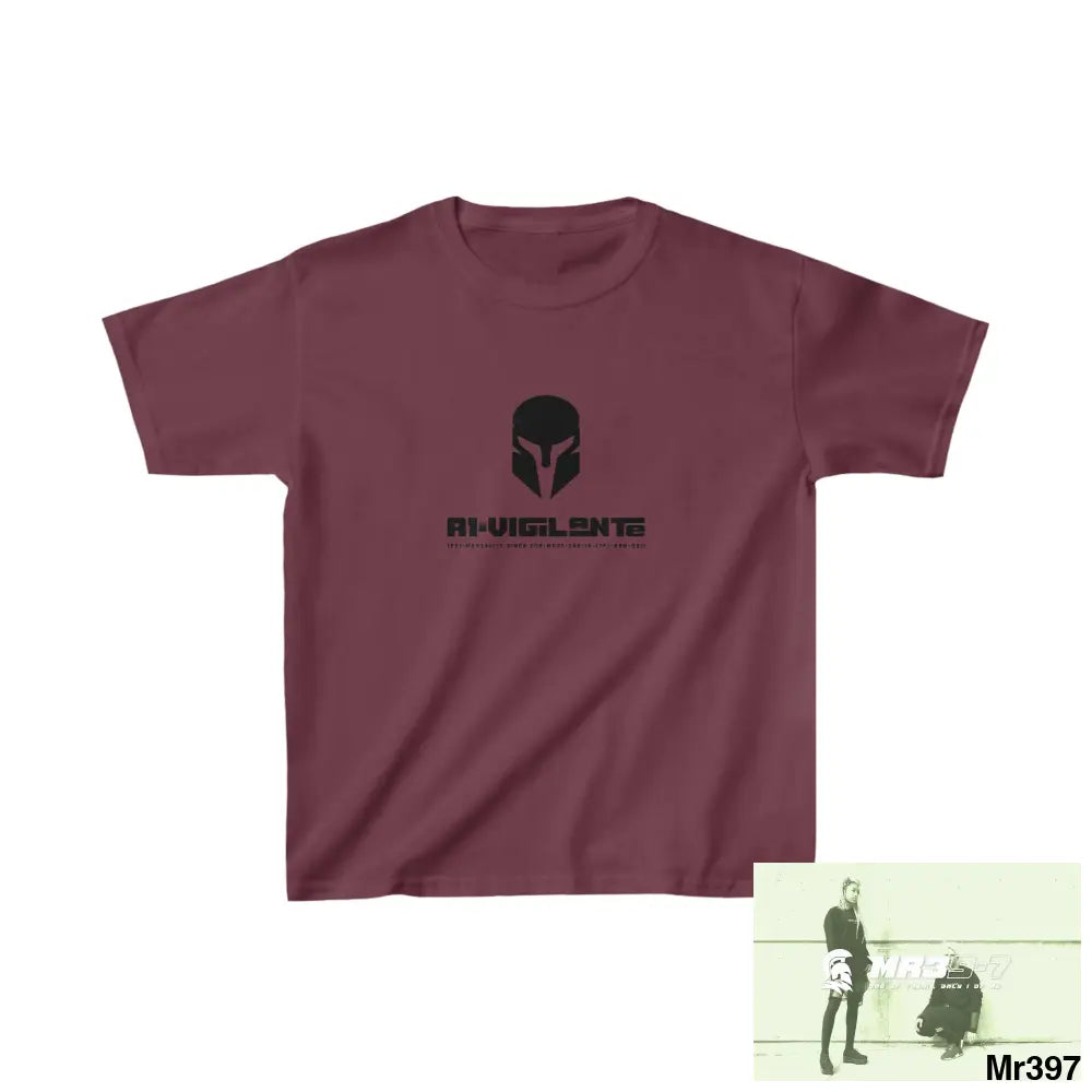 A1-Vigilante Sparta - Kids Heavy Cotton™ Tee XS / Maroon Kids clothes