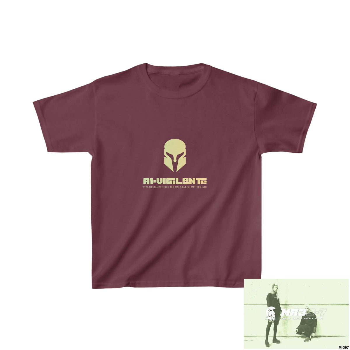 A1-Vigilante -Sparta Kids Heavy Cotton™ Tee XS / Maroon Kids clothes