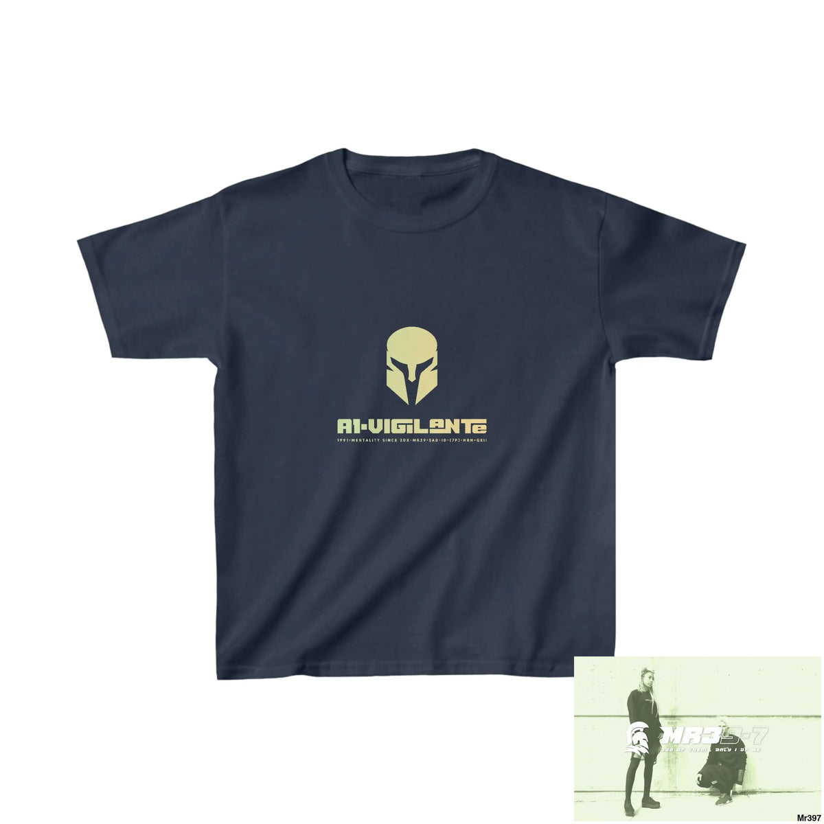 A1-Vigilante -Sparta Kids Heavy Cotton™ Tee XS / Navy Kids clothes