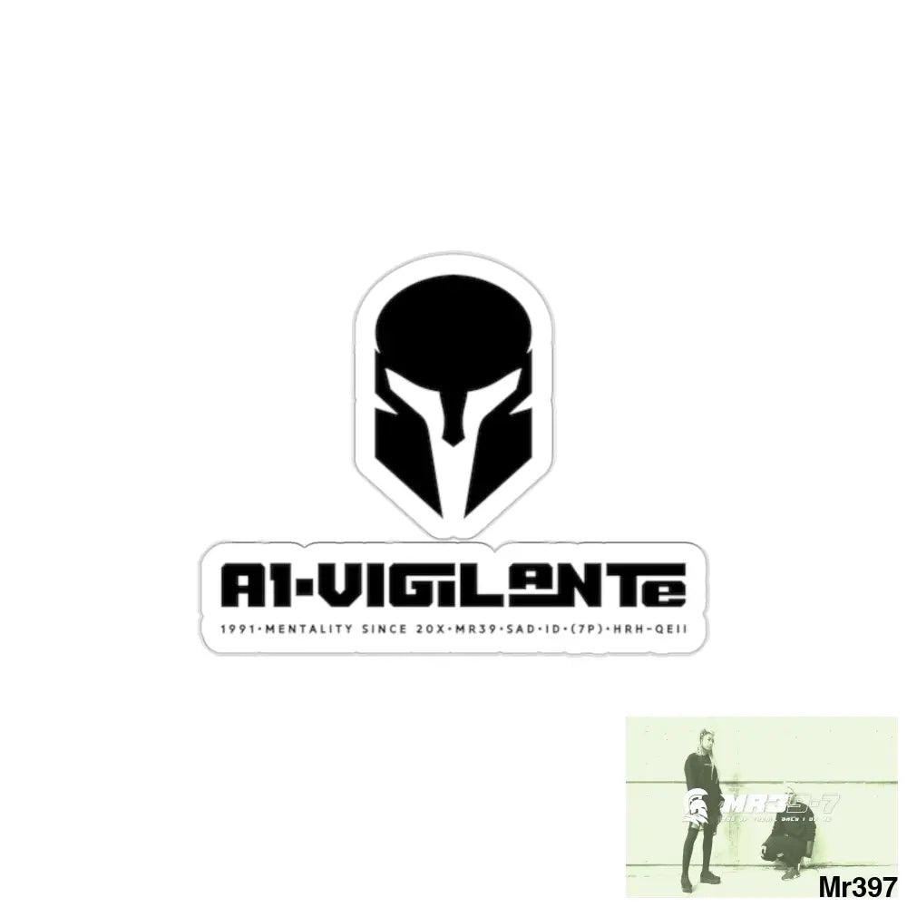 A1-Vigilante Sparta Kiss-Cut Stickers 2’’ × 2’’ / White Paper products