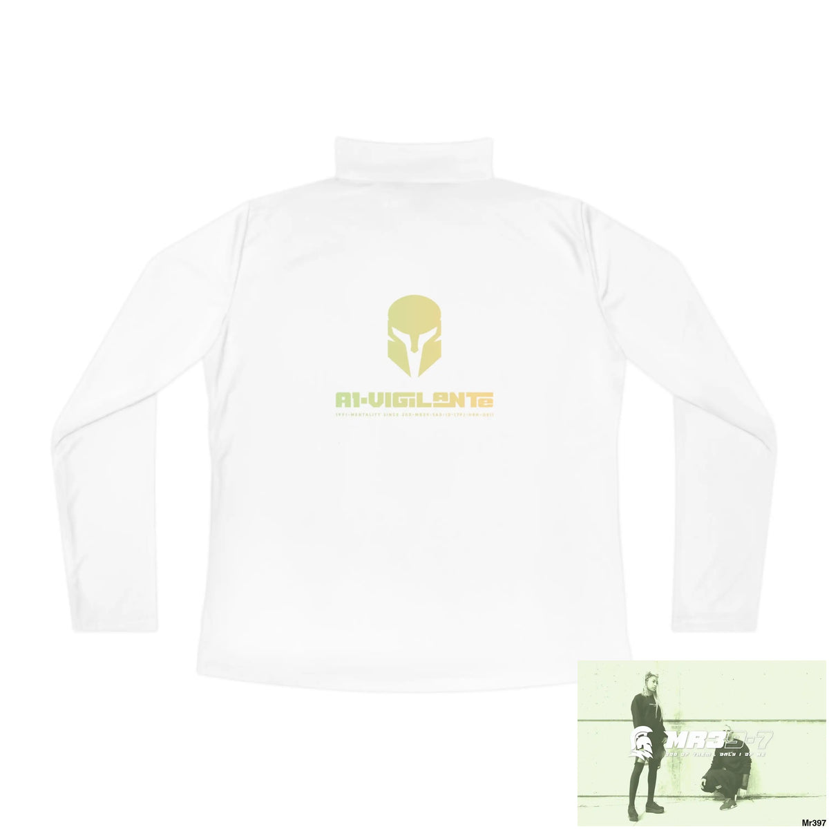 A1-Vigilante Sparta Ladies Quarter-Zip Pullover Long-sleeve