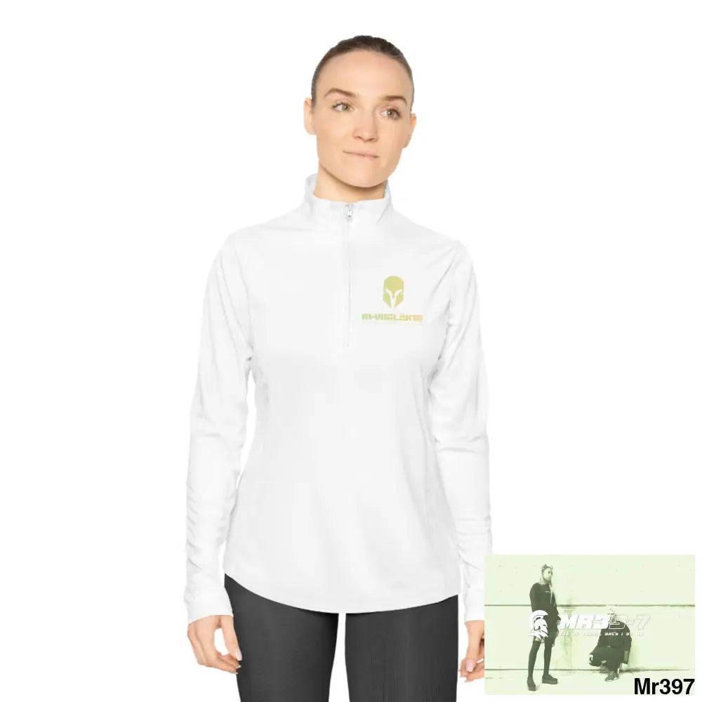 A1-Vigilante Sparta Ladies Quarter-Zip Pullover Long-sleeve