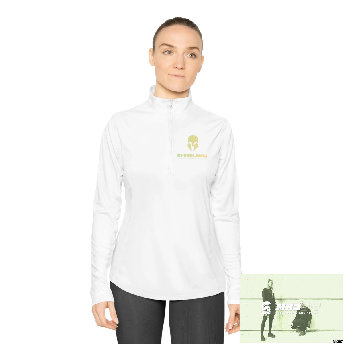 A1-Vigilante Sparta Ladies Quarter-Zip Pullover Long-sleeve