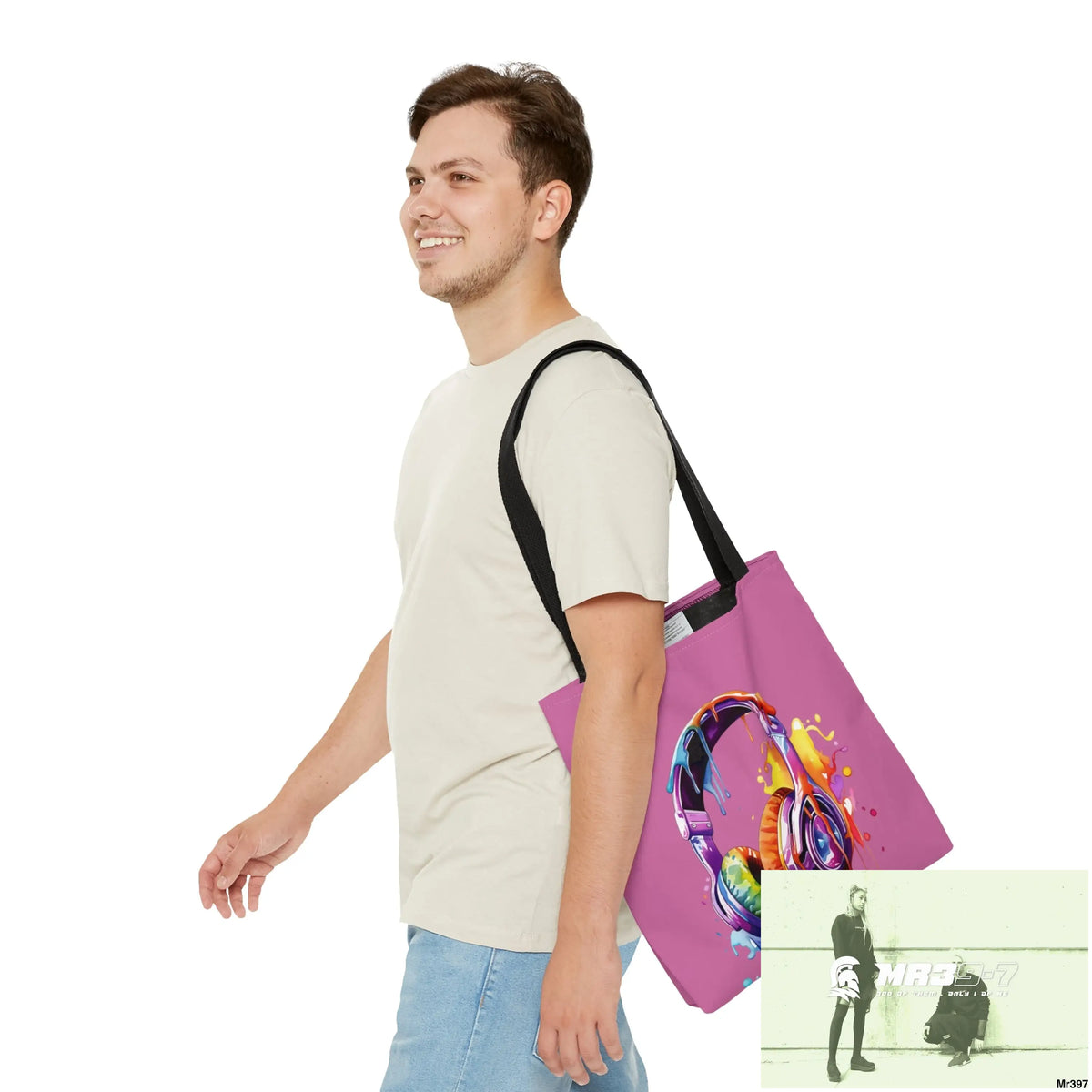 A1- Vigilante Sparta Melting Headphones Tote Bag (AOP) Bags