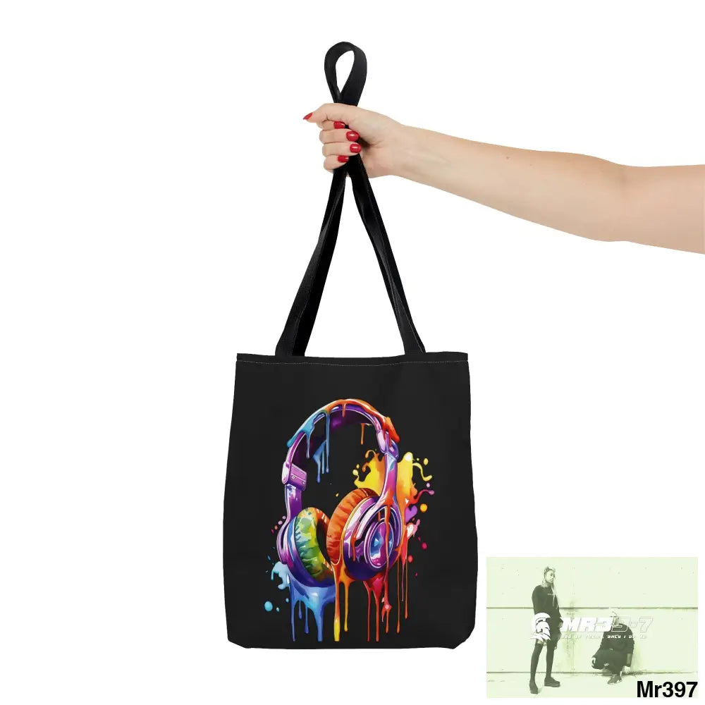 A1- Vigilante Sparta Melting Headphones Tote Bag (AOP) Bags