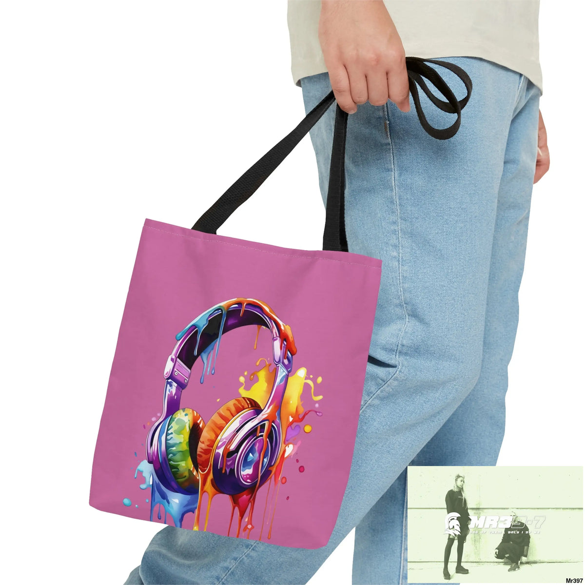 A1- Vigilante Sparta Melting Headphones Tote Bag (AOP) Bags