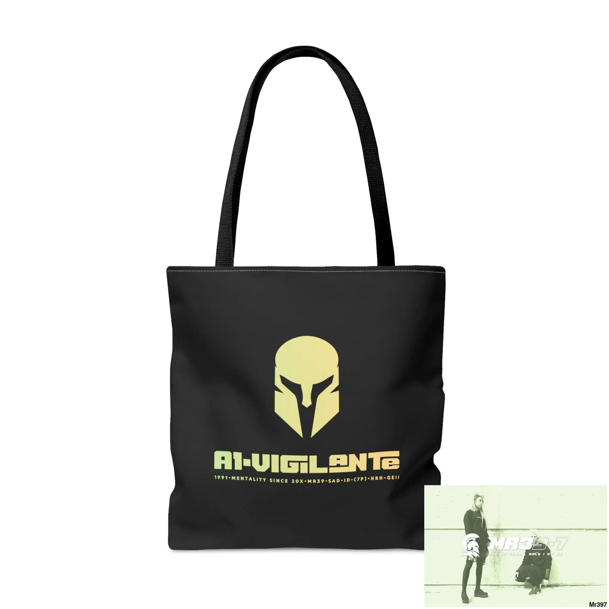 A1- Vigilante Sparta Melting Headphones Tote Bag (AOP) Bags