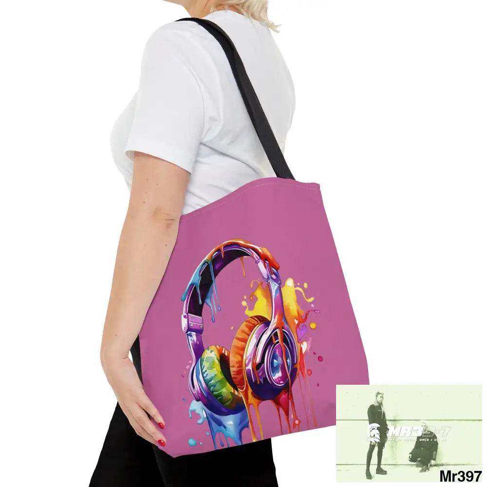 A1- Vigilante Sparta Melting Headphones Tote Bag (AOP) Bags