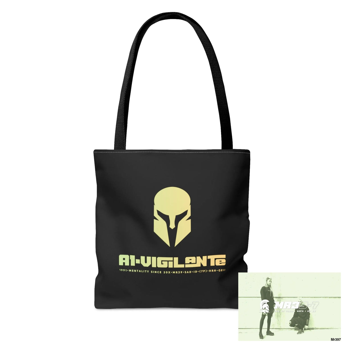 A1- Vigilante Sparta Melting Headphones Tote Bag (AOP) Bags