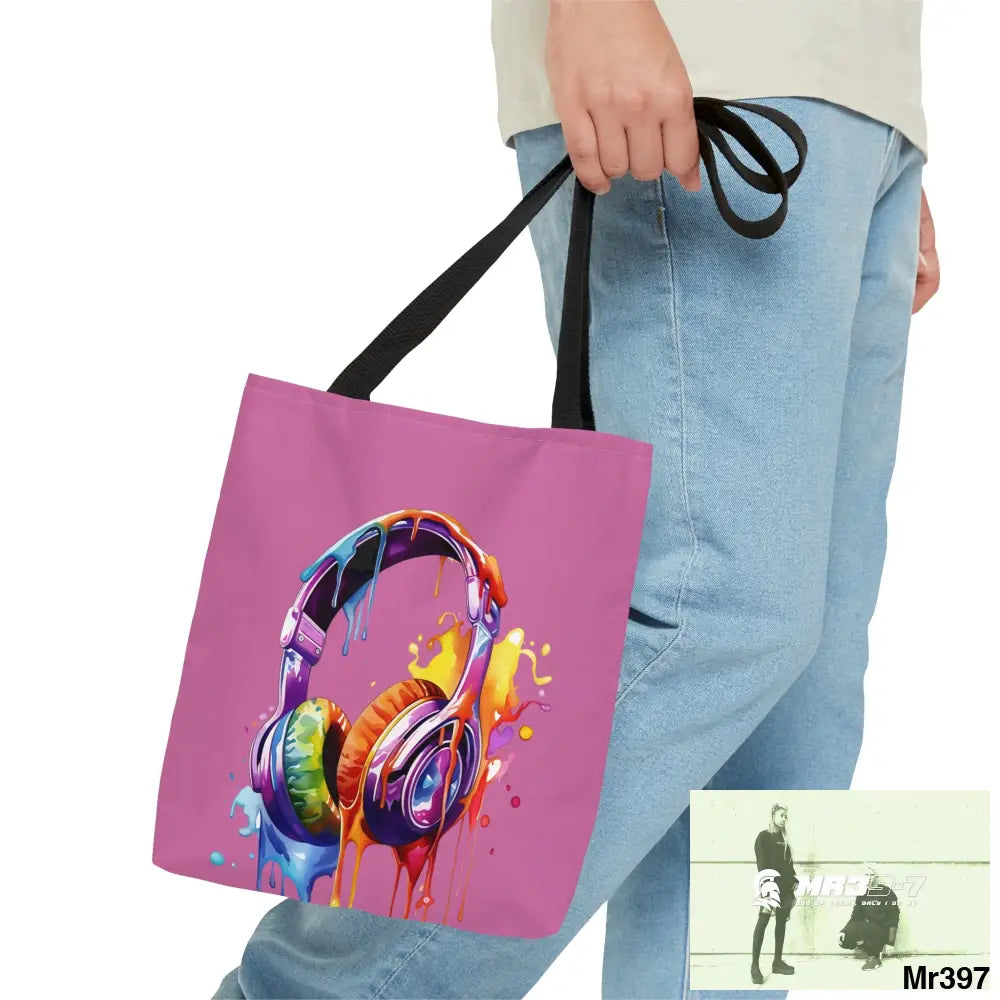 A1- Vigilante Sparta Melting Headphones Tote Bag (AOP) Bags