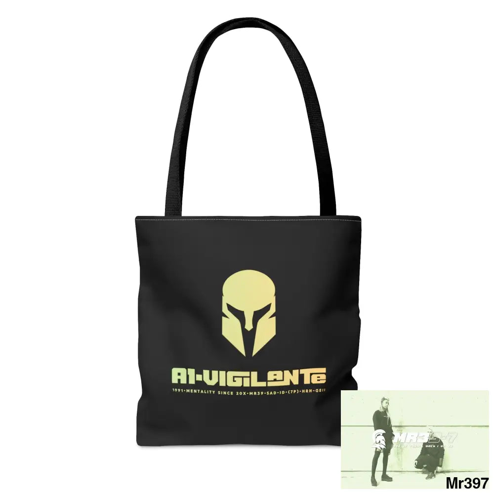 A1- Vigilante Sparta Melting Headphones Tote Bag (AOP) Bags