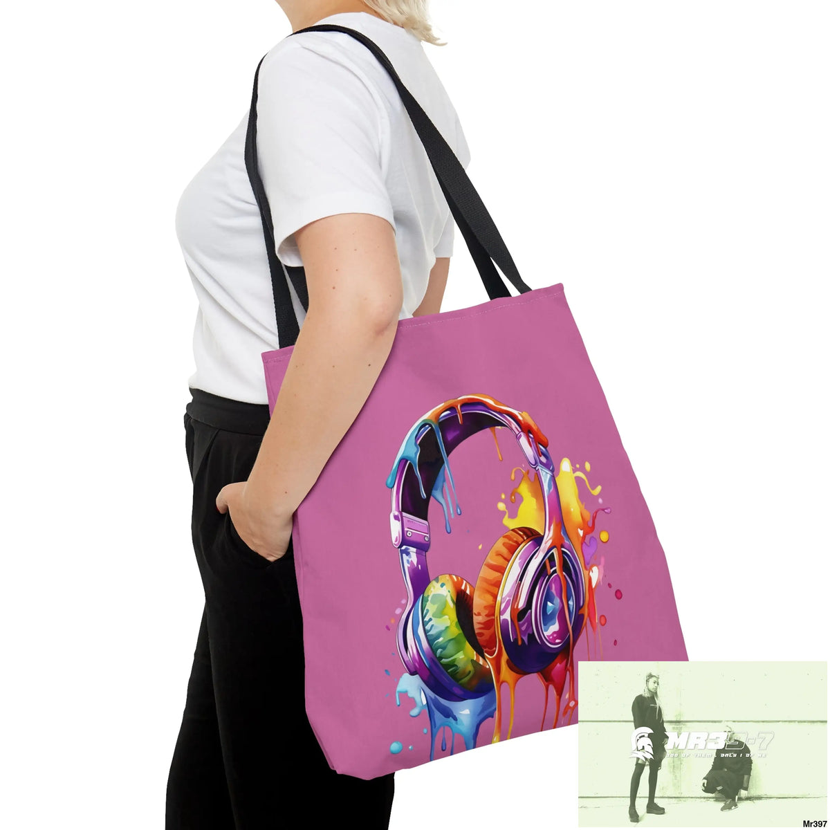 A1- Vigilante Sparta Melting Headphones Tote Bag (AOP) Bags